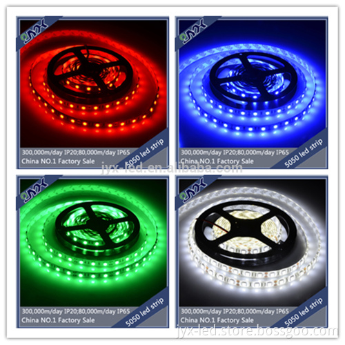 led strip 5050 rgb 5m 300LED 60led/m 14.4w/m 4 pin rgb led strip connector 24v long lifespan IR remote controller led strip